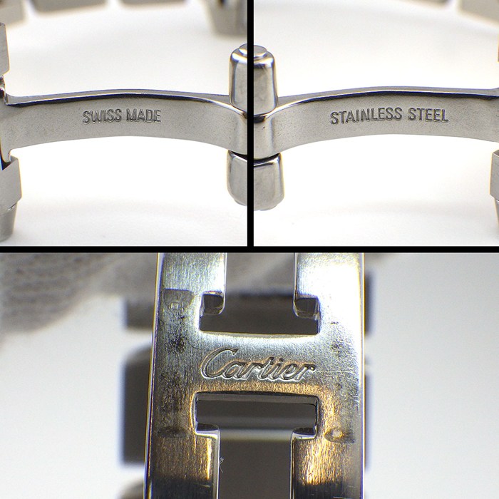 カルティエ Cartier 腕時計 タンクフランセーズ クロノリフレックス W51024Q3 レクタンギュラー ホワイト文字盤 ローマンインデックス デイト クロノグラフ スモールセコンド SS クオーツアナログ 【中古】