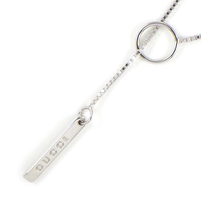 18Kゴールド ファッション グッチ K18WG 18金 ラリアット ピアス