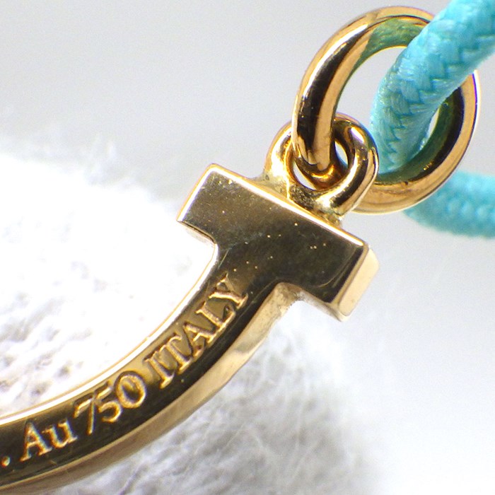 ティファニー Tiffany & Co. ブレスレット T スマイル ミニ マイクロ チャリティ 75081421 REPREVE Our Ocean ダイヤモンド 計0.04ct K18YG ティファニーブルー コード 【中古】