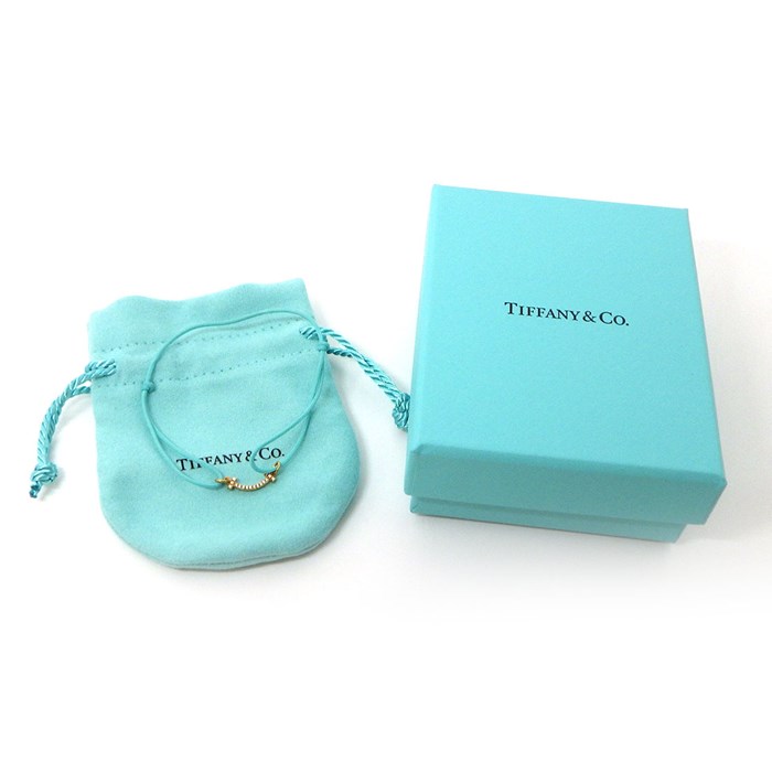 ティファニー Tiffany & Co. ブレスレット T スマイル ミニ マイクロ チャリティ 75081421 REPREVE Our Ocean ダイヤモンド 計0.04ct K18YG ティファニーブルー コード 【中古】