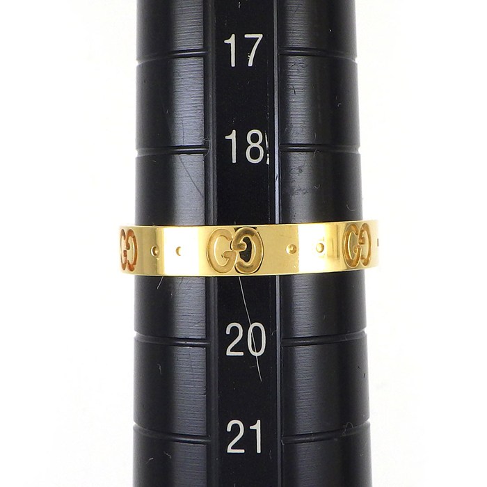 グッチ GUCCI リング アイコン 660070 J8500 8000 インターロッキングG GGロゴ K18YG 19号 / #20 【中古】