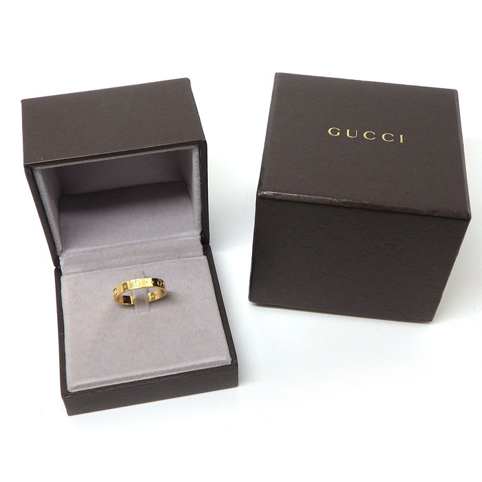 グッチ GUCCI リング アイコン 660070 J8500 8000 インターロッキングG GGロゴ K18YG 19号 / #20 【中古】