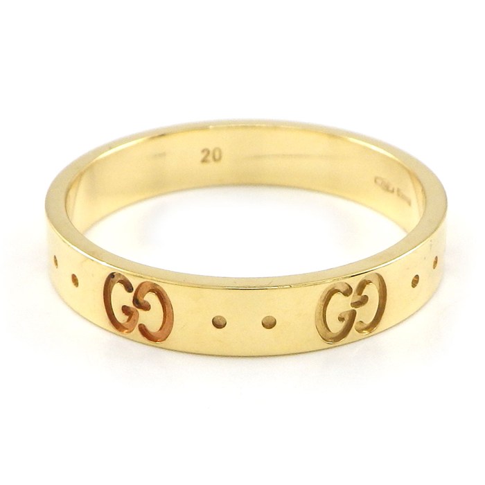グッチ GUCCI リング アイコン 660070 J8500 8000 インターロッキングG GGロゴ K18YG 19号 / #20 【中古】
