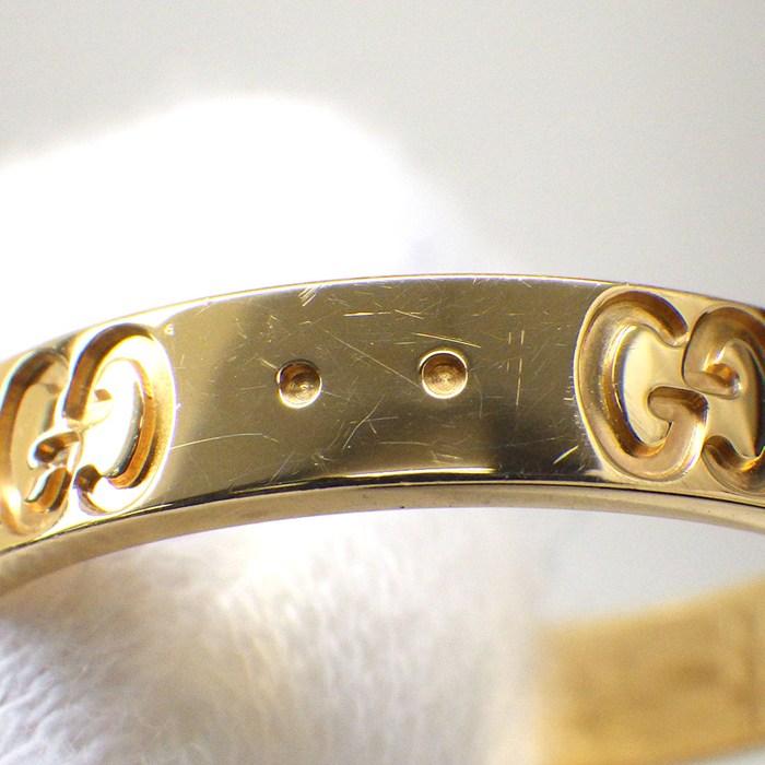 グッチ GUCCI リング アイコン 660070 J8500 8000 インターロッキングG GGロゴ K18YG 19号 / #20 【中古】