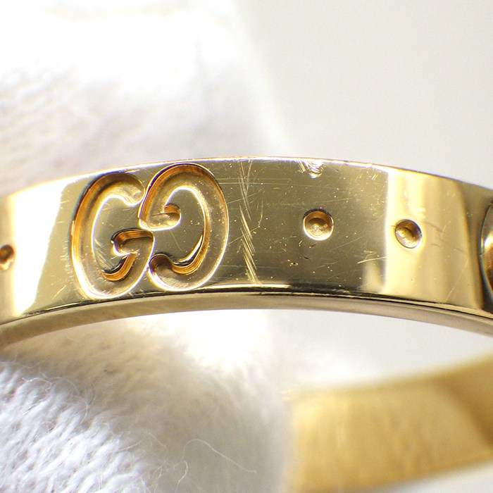 グッチ GUCCI リング アイコン 660070 J8500 8000 インターロッキングG GGロゴ K18YG 19号 / #20 【中古】