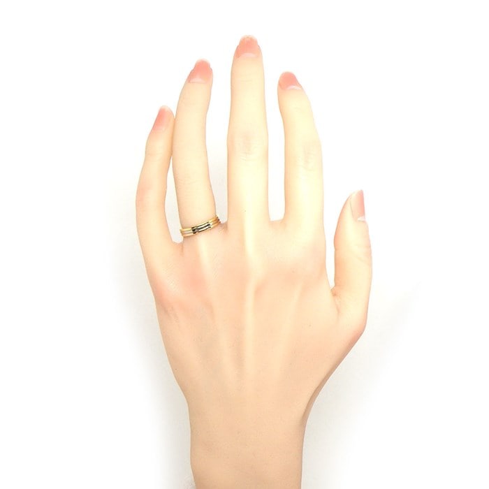 カルティエ Cartier リング トリニティ ウェディング バンド スリーカラー K18PG K18WG K18YG 9号 / #49 【中古】