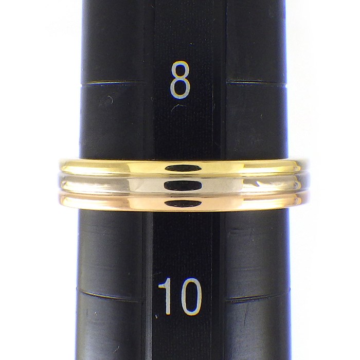 カルティエ Cartier リング トリニティ ウェディング バンド スリーカラー K18PG K18WG K18YG 9号 / #49 【中古】