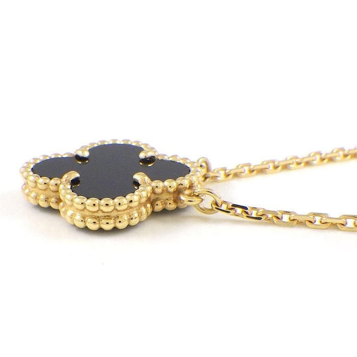 ヴァンクリーフ＆アーペル Van Cleef & Arpels ネックレス ヴィンテージ アルハンブラ VCARA45800 オニキス K18YG 【箱・保付き】 【中古】
