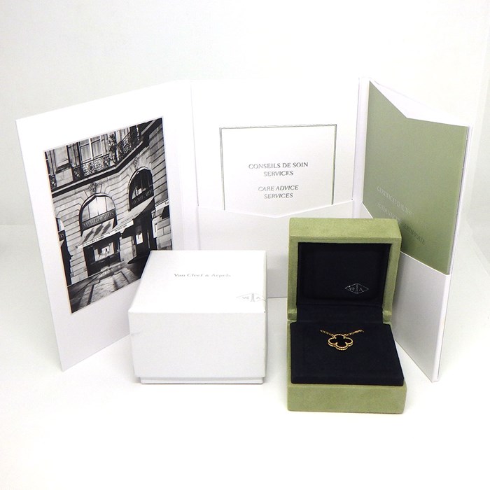 ヴァンクリーフ＆アーペル Van Cleef & Arpels ネックレス ヴィンテージ アルハンブラ VCARA45800 オニキス K18YG 【箱・保付き】 【中古】