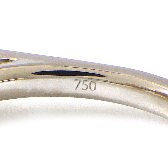 タサキ 田崎真珠 TASAKI リング バランス エラ R-4418-18KWG 3ポイント パール 8.0mm珠 K18WG 12号 【中古】