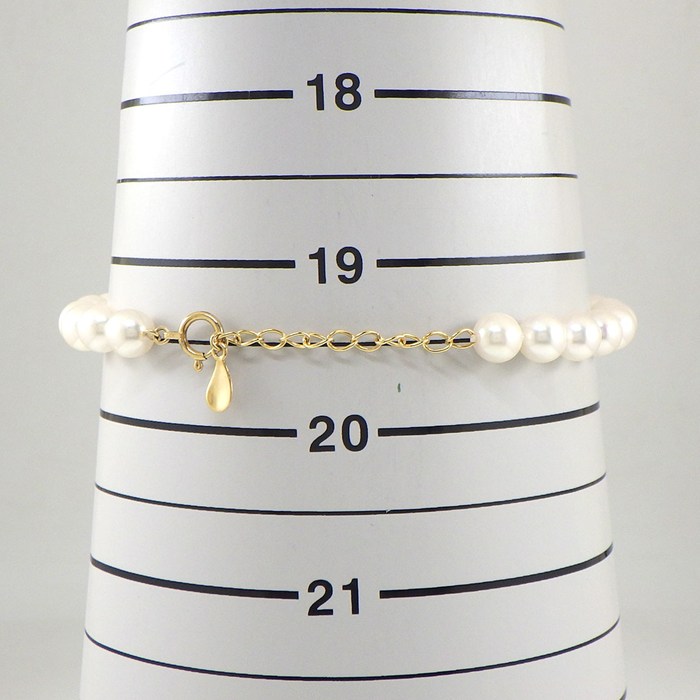 タサキ 田崎真珠 TASAKI ブレスレット アコヤ真珠 6.0-6.5mm珠 K18YG 【中古】