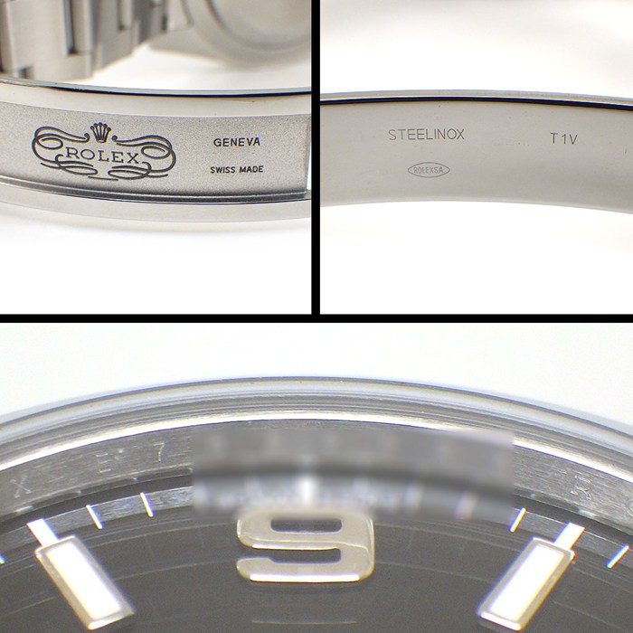 ロレックス Rolex 腕時計 エクスプローラー1 214270 ルーレット刻印 ブラック文字盤 夜光インデックス 夜光針 SS 自動巻き 【箱・保付き】 【中古】