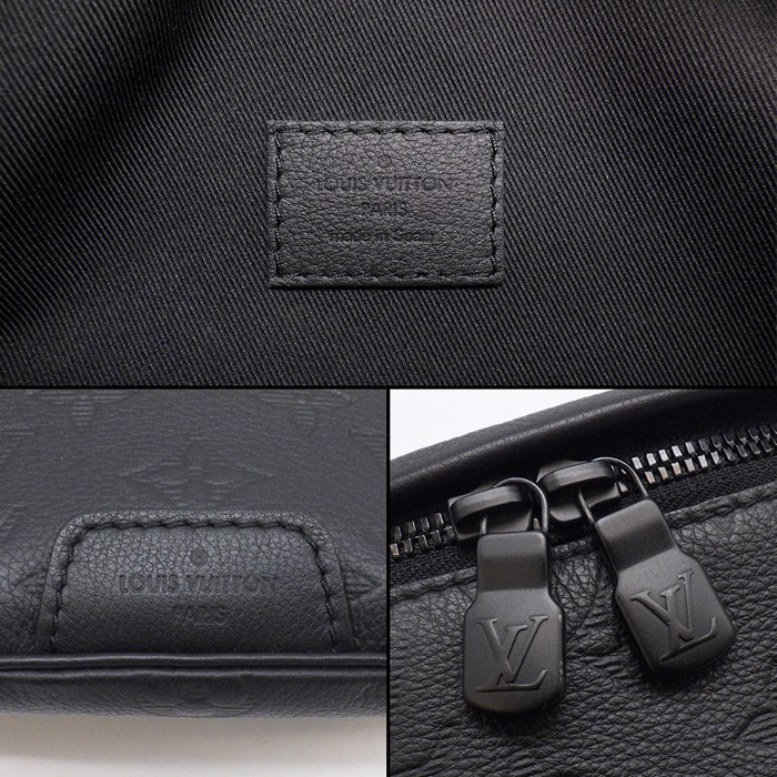 ルイ・ヴィトン LOUIS VUITTON ボディバッグ ディスカバリー バムバッグ PM M46036 ブラック モノグラムシャドウレザー 【中古】