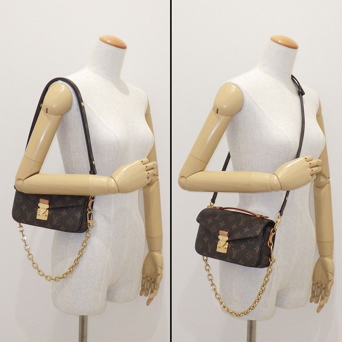 ルイ・ヴィトン LOUIS VUITTON ショルダーバッグ ポシェット メティス EW M46279 モノグラムキャンバス レザー ゴールド金具 【中古】