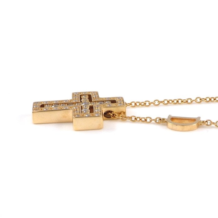 ダミアーニ DAMIANI ネックレス ベル エポック XXS 20083570 クロス ダイヤモンド K18PG 【中古】