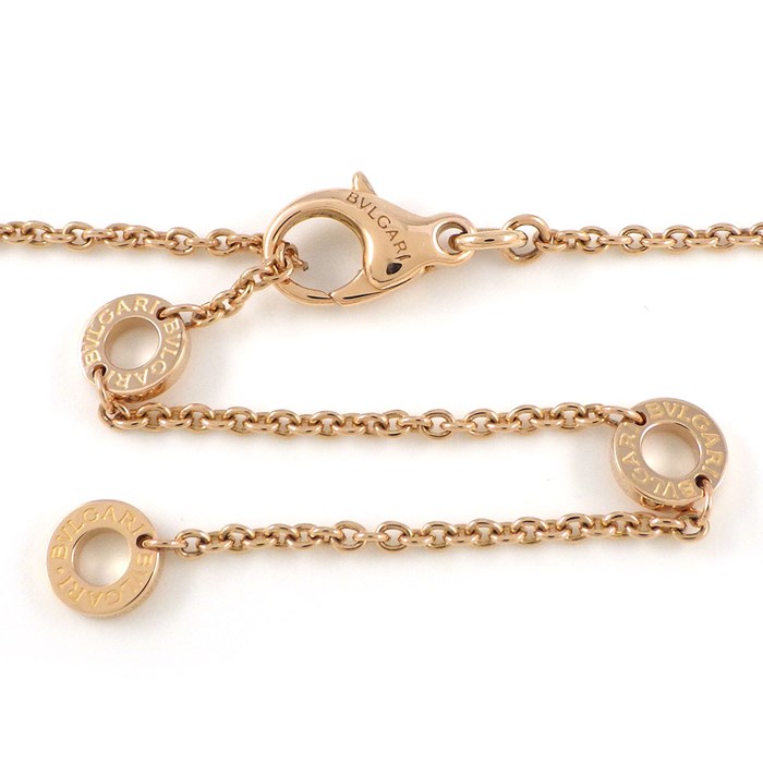 ブルガリ BVLGARI ネックレス B-zero1 ビーゼロワン 346082 ロゴ K18PG ホワイト セラミック 【箱・保付き】 【中古】