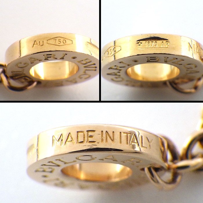 ブルガリ BVLGARI ネックレス B-zero1 ビーゼロワン 346082 ロゴ K18PG ホワイト セラミック 【箱・保付き】 【中古】