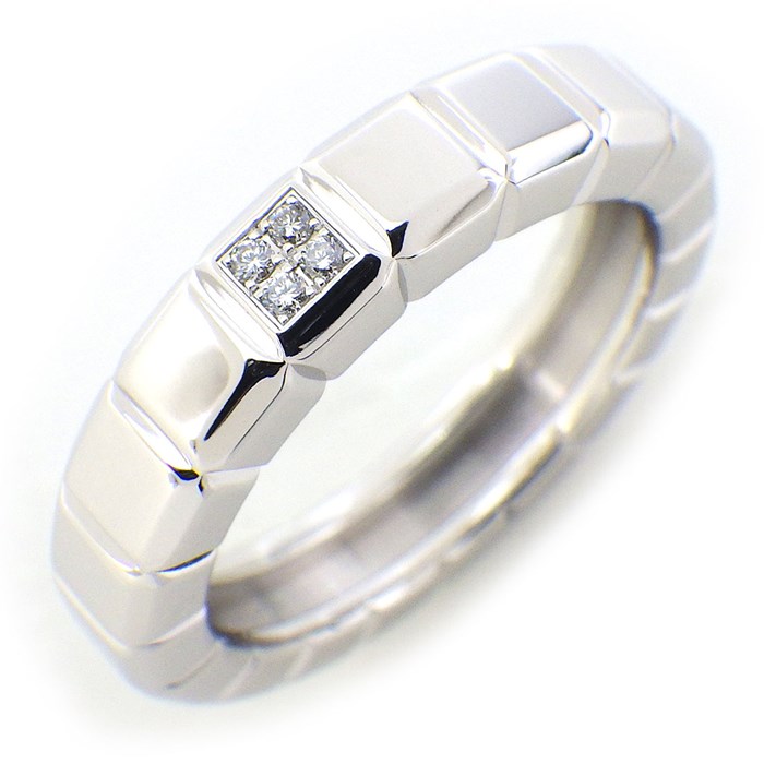 ショパール Chopard リング アイスキューブ 82/3789 4ポイント ダイヤモンド K18WG 11.5号 【中古】