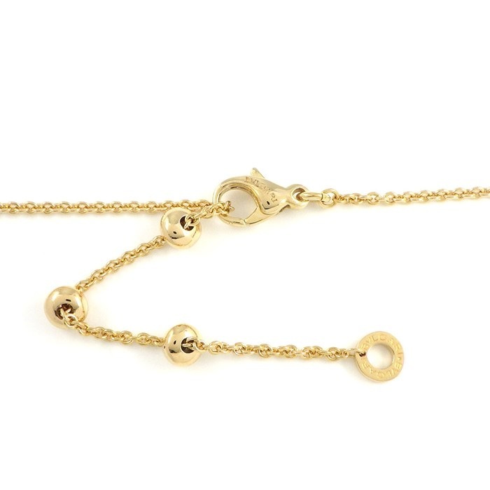 ブルガリ BVLGARI ネックレス B-zero1 ビーゼロワン エレメント スウィング ドロップ ロゴ K18YG 【中古】