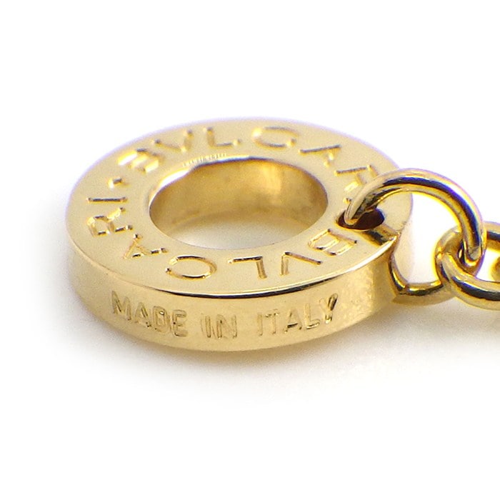 ブルガリ BVLGARI ネックレス B-zero1 ビーゼロワン エレメント スウィング ドロップ ロゴ K18YG 【中古】