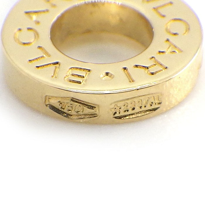ブルガリ BVLGARI ネックレス B-zero1 ビーゼロワン エレメント スウィング ドロップ ロゴ K18YG 【中古】
