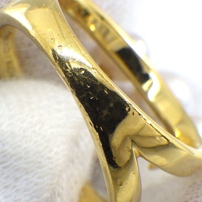 タサキ 田崎真珠 TASAKI リング デインジャー シグネチャー R-4497 アコヤ真珠 5.0-6.0mm珠 K18YG 13号 【箱・保付き】 【中古】