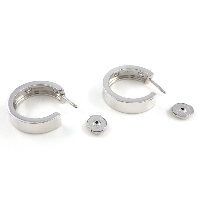 カルティエ Cartier ピアス ラブ フープ 6ポイント ダイヤモンド K18WG 【中古】