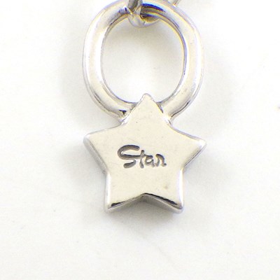 スタージュエリー STAR JEWELRY ネックレス ハート スター モチーフ ムーンストーン 1ポイント ダイヤモンド 0.01ct K18WG 【中古】