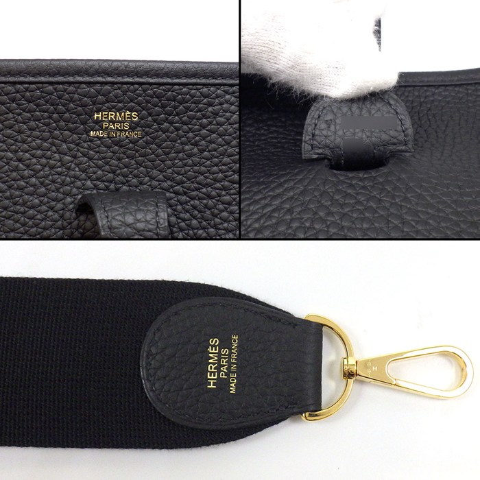 エルメス HERMES ショルダーバッグ エヴリン3 PM 2020年 ブラック トリヨンクレマンス ゴールド金具 【中古】