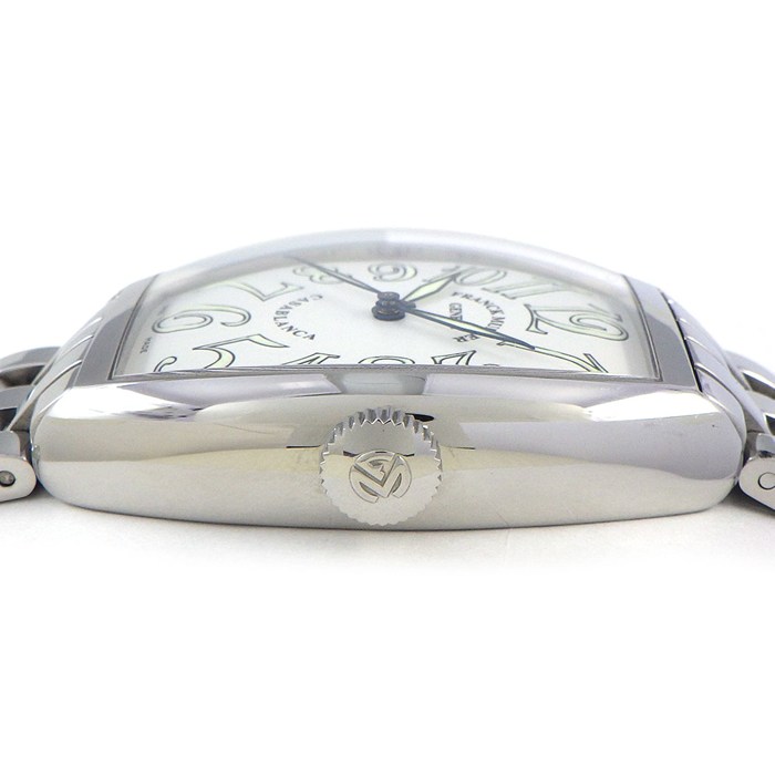フランクミュラー FRANCK MULLER 腕時計 カサブランカ 5850CASA トノー ホワイト文字盤 夜光針/インデックス SS 自動巻き 【箱・保付き】 【中古】