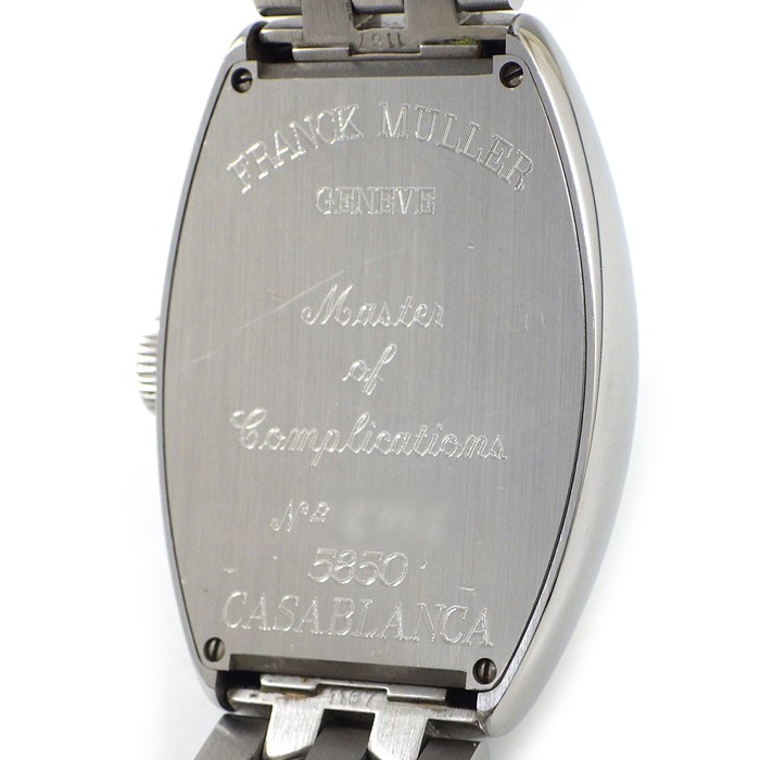 フランクミュラー FRANCK MULLER 腕時計 カサブランカ 5850CASA トノー ホワイト文字盤 夜光針/インデックス SS 自動巻き 【箱・保付き】 【中古】