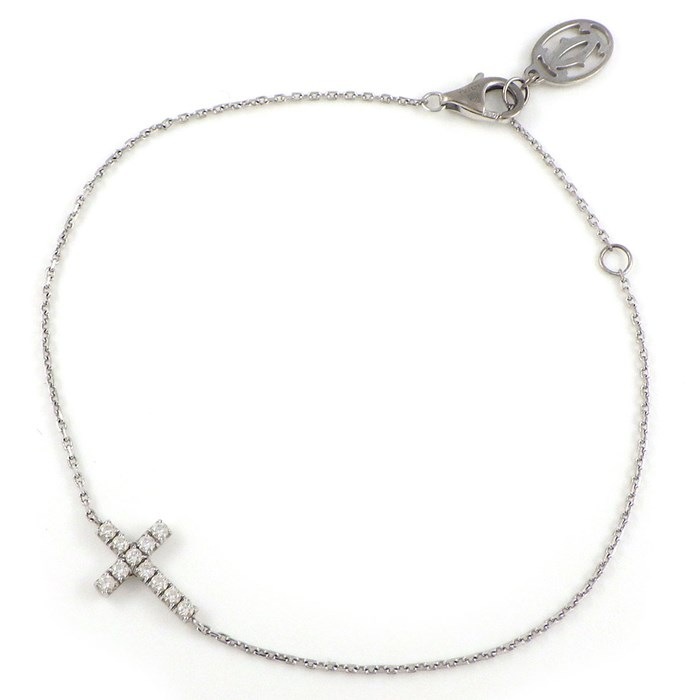 カルティエ Cartier ブレスレット シンボル クロス B6040400 オンライン限定モデル 11ポイント ダイヤモンド 計0.13ct K18WG 【中古】
