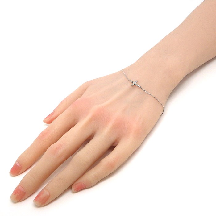 カルティエ Cartier ブレスレット シンボル クロス B6040400 オンライン限定モデル 11ポイント ダイヤモンド 計0.13ct K18WG 【中古】