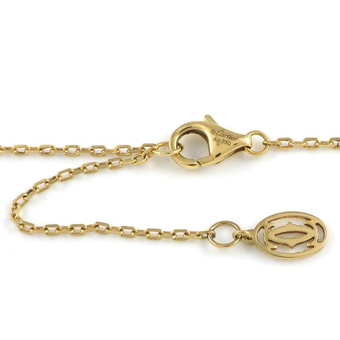 カルティエ Cartier ネックレス ジュスト アン クル B7224890 釘モチーフ 14ポイント ダイヤモンド 0.12ct K18YG 【箱・保付き】 【中古】