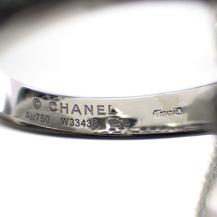 シャネル CHANEL リング コメット J0387 シューティング スター モチーフ ハーフサークル パヴェ 39ポイント ダイヤモンド 計0.65ct K18WG 14号 / #54 【中古】