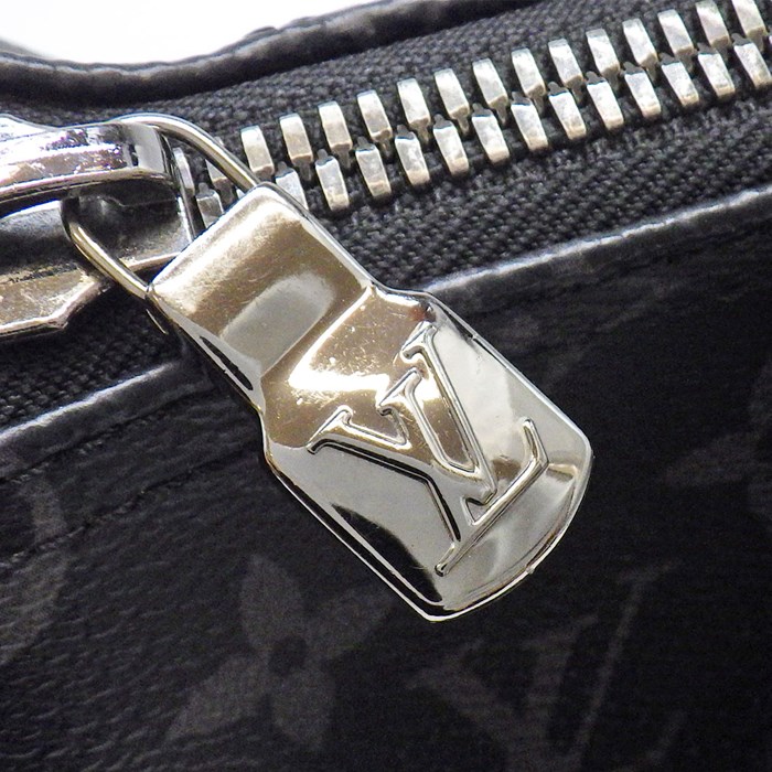 ルイ・ヴィトン Louis Vuitton ショルダーバッグ ハンドバッグ キーポル バンドリエール 25 M46271 ブラック グレー モノグラム エクリプス リバース キャンバス レザー シルバー金具 【中古】