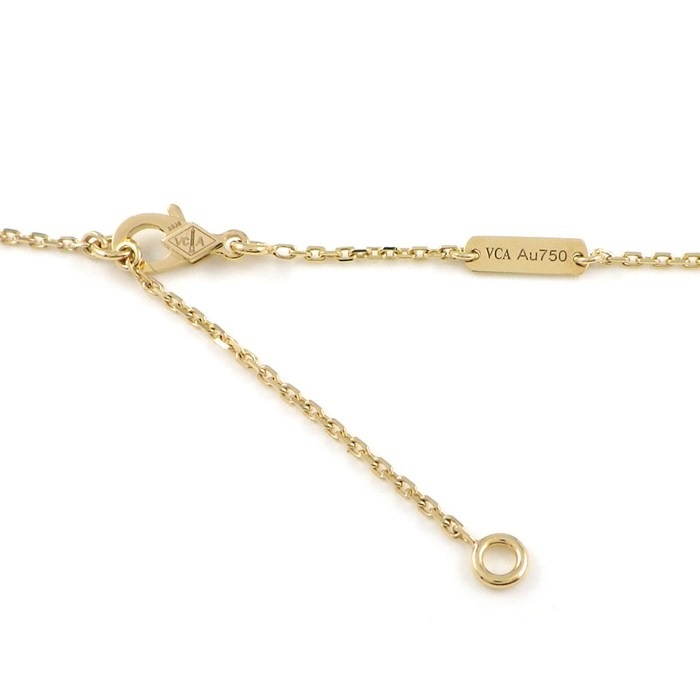 ヴァンクリーフ＆アーペル Van Cleef & Arpels ネックレス ヴィンテージアルハンブラ VCARA45300 パヴェ 12ポイント ダイヤモンド 計0.48ct K18YG 【箱・保付き】 【中古】