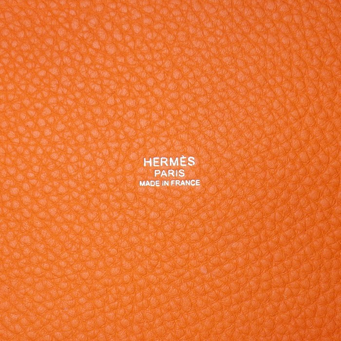 エルメス HERMES ハンドバッグ ピコタンロック PM 2022年 オレンジ トリヨンクレマンス シルバー金具 【中古】