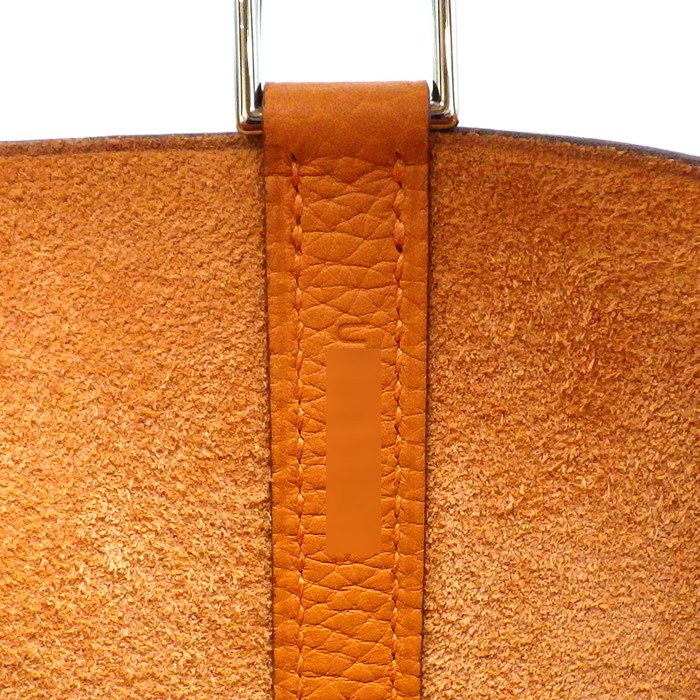 エルメス HERMES ハンドバッグ ピコタンロック PM 2022年 オレンジ トリヨンクレマンス シルバー金具 【中古】