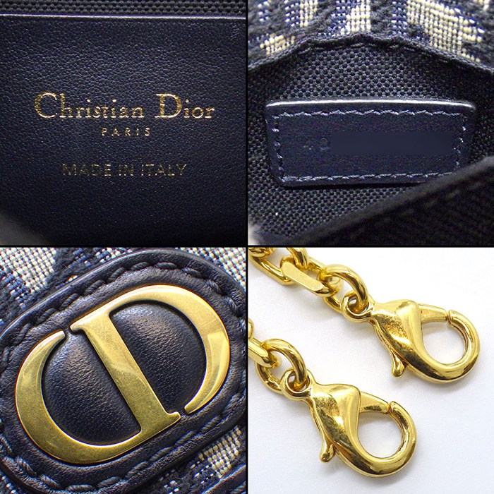 ディオール Dior ショルダーバッグ 30 モンテーニュ ナノ ポーチ S2105UTZQ_M928 ブルー ディオールオブリークジャガード レザー 【中古】