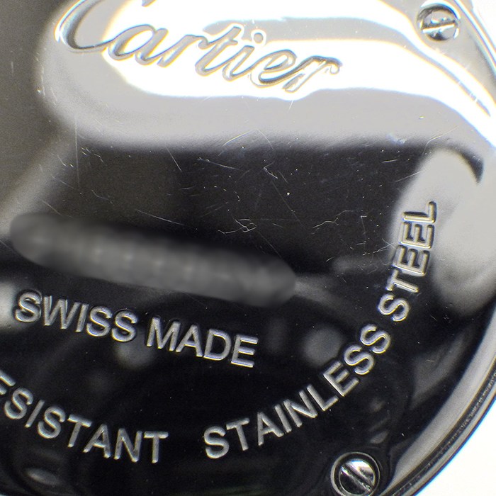 カルティエ Cartier 腕時計 ロンド マスト WSRN0030 シルバー文字盤 ローマンインデックス ブラック 牛革ベルト SS クオーツアナログ