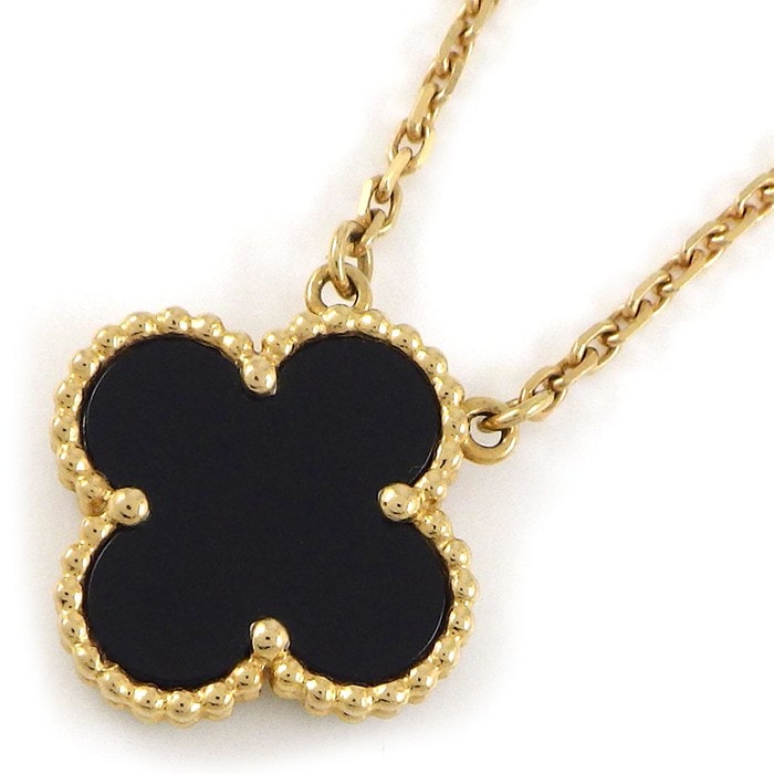 ヴァンクリーフ＆アーペル Van Cleef & Arpels ネックレス ヴィンテージアルハンブラ VCARA45800 オニキス K18YG 【中古】