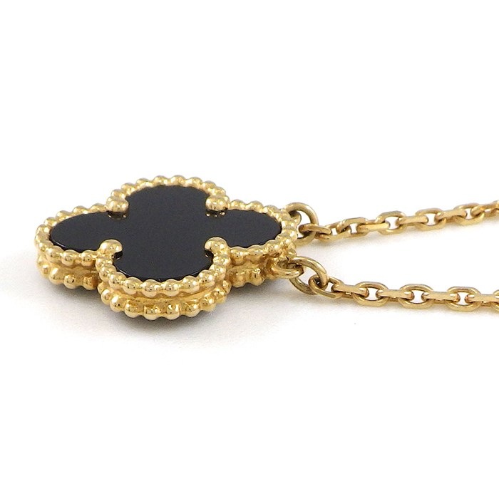 ヴァンクリーフ＆アーペル Van Cleef & Arpels ネックレス ヴィンテージアルハンブラ VCARA45800 オニキス K18YG 【中古】