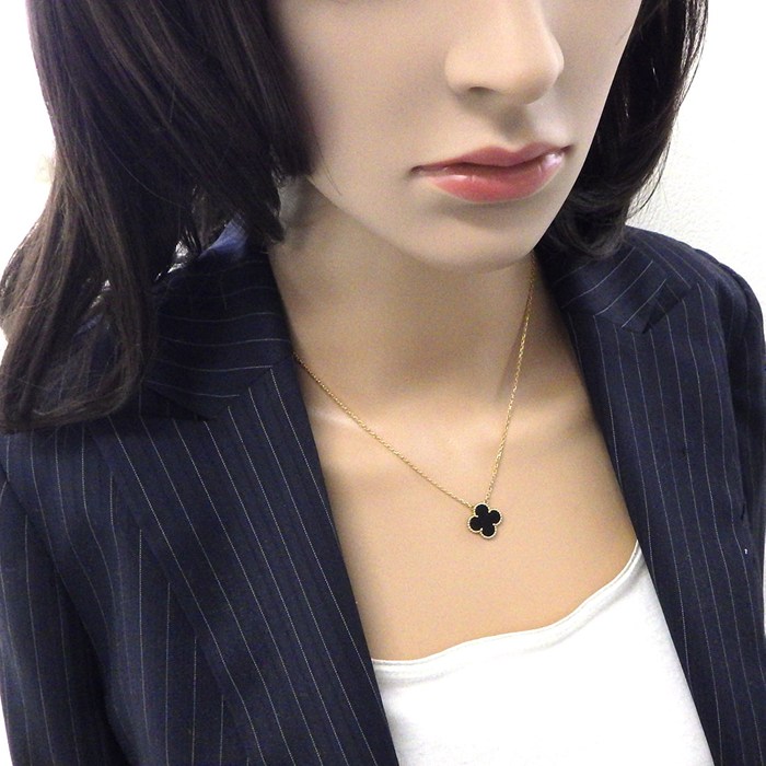 ヴァンクリーフ＆アーペル Van Cleef & Arpels ネックレス ヴィンテージアルハンブラ VCARA45800 オニキス K18YG 【中古】