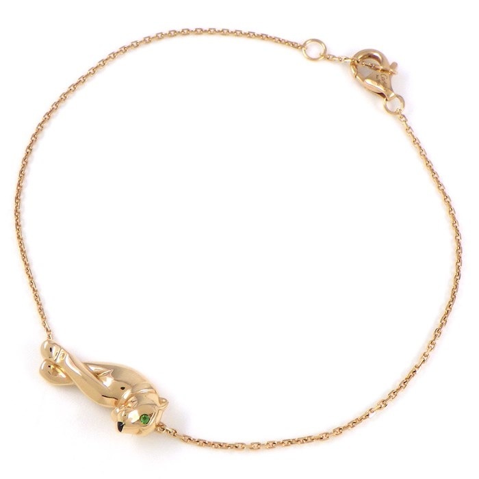 カルティエ Cartier ブレスレット パンテール パンサー モチーフ B6043417 オニキス ツァボライトガーネット K18PG 【箱・保付き】 【中古】