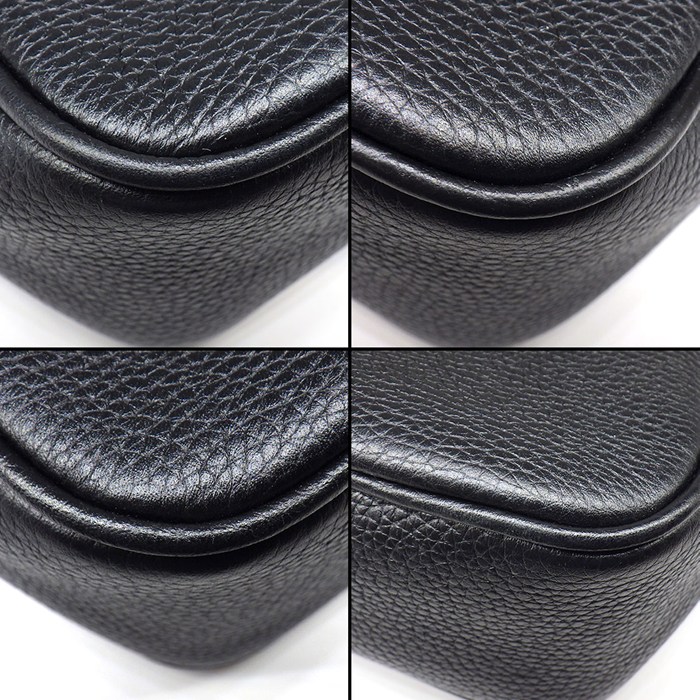 グッチ GUCCI ショルダーバッグ ソーホー スモール タッセル付き ディスコバッグ 308364 ブラック レザー ゴールド金具 【中古】