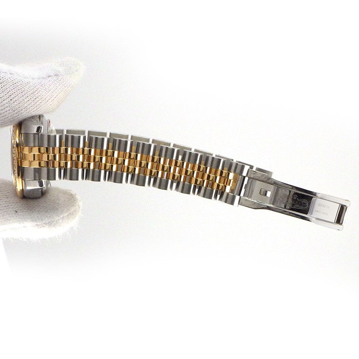 ロレックス Rolex 腕時計 デイトジャスト26 179383G G番 2010年製 10ポイント ダイヤインデックス/ベゼル シルバーサンビーム文字盤 K18YG SS 自動巻き 【OH済み】 【中古】