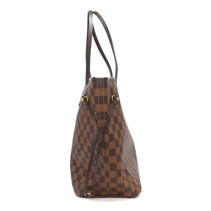 ルイ・ヴィトン LOUIS VUITTON トートバッグ ネヴァーフル MM N41358 2014年 スリーズ ダミエエベヌキャンバス ヌメ革 【中古】