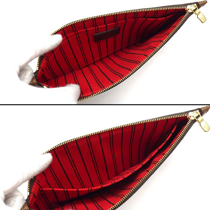 ルイ・ヴィトン LOUIS VUITTON トートバッグ ネヴァーフル MM N41358 2014年 スリーズ ダミエエベヌキャンバス ヌメ革 【中古】