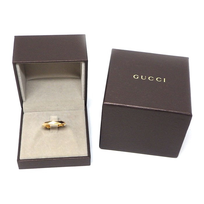 グッチ GUCCI リング リンク トゥ ラブ スタッズ 662177 J8500 8000 K18YG 16号 / #17 【中古】
